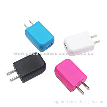 Colorful Chargers for Mobile Phones, 2 USB Ports, 2.1A Output, Lightweight